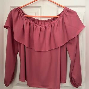 Aritzia Wilfred off the shoulder long sleeve blouse